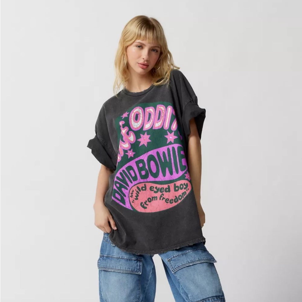 Urban Outfitters David Bowie Space Oddity T-Shirt Dress - L/XL